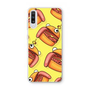 CaseCompany Hamburger: Samsung Galaxy A70 Transparant Hoesje