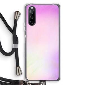 CaseCompany Flow mist pastel: Sony Sony Xperia 10 III Transparant Hoesje met koord