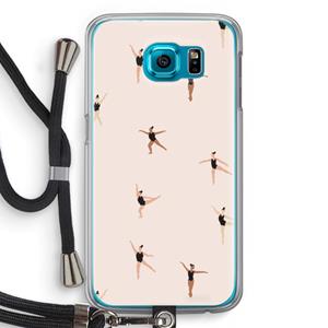 CaseCompany Dancing #1: Samsung Galaxy S6 Transparant Hoesje met koord