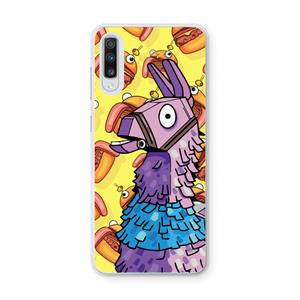 CaseCompany Loot Burger: Samsung Galaxy A70 Transparant Hoesje