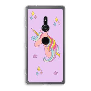 CaseCompany Roze eenhoorn: Sony Xperia XZ2 Transparant Hoesje