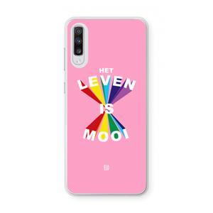 CaseCompany Het Leven Is Mooi: Samsung Galaxy A70 Transparant Hoesje