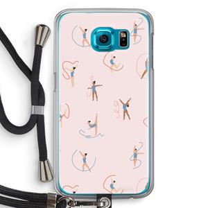 CaseCompany Dancing #3: Samsung Galaxy S6 Transparant Hoesje met koord