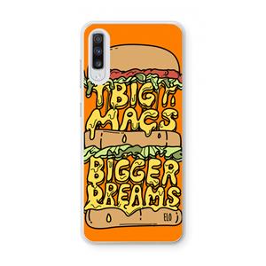 CaseCompany Big Macs Bigger Dreams: Samsung Galaxy A70 Transparant Hoesje