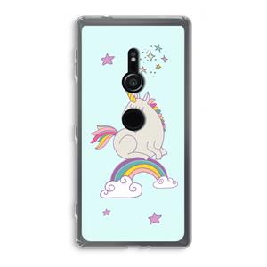 CaseCompany Regenboog eenhoorn: Sony Xperia XZ2 Transparant Hoesje