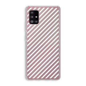 CaseCompany Strepen zwart-wit: Samsung Galaxy A51 5G Transparant Hoesje
