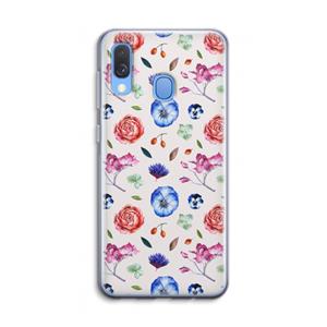 CaseCompany Bloemetjes: Samsung Galaxy A40 Transparant Hoesje