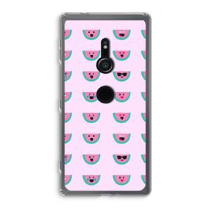 CaseCompany Smiley watermeloenprint: Sony Xperia XZ2 Transparant Hoesje