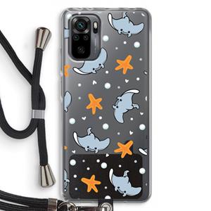CaseCompany Manta: Xiaomi Redmi Note 10 Pro Transparant Hoesje met koord