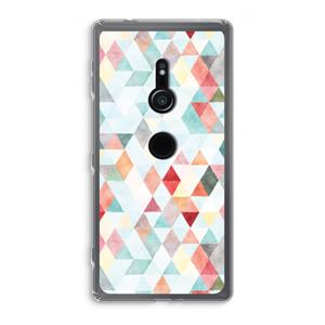 CaseCompany Gekleurde driehoekjes pastel: Sony Xperia XZ2 Transparant Hoesje