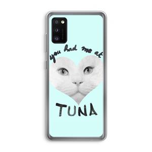 CaseCompany You had me at tuna: Samsung Galaxy A41 Transparant Hoesje