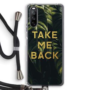 CaseCompany Take me back: Sony Sony Xperia 10 III Transparant Hoesje met koord
