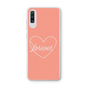 CaseCompany Forever heart: Samsung Galaxy A70 Transparant Hoesje