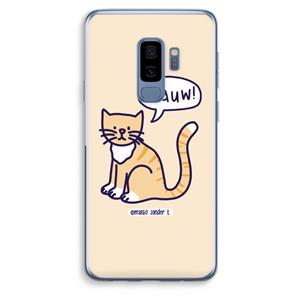 CaseCompany Miauw: Samsung Galaxy S9 Plus Transparant Hoesje