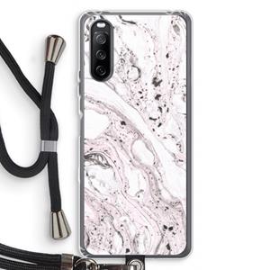 CaseCompany Mengelmoes: Sony Sony Xperia 10 III Transparant Hoesje met koord