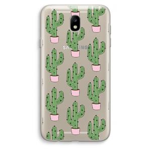 CaseCompany Cactus Lover: Samsung Galaxy J7 (2017) Transparant Hoesje