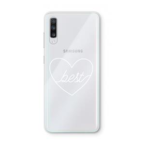 CaseCompany Best heart pastel: Samsung Galaxy A70 Transparant Hoesje