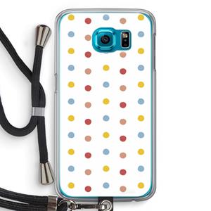 CaseCompany Bollen: Samsung Galaxy S6 Transparant Hoesje met koord