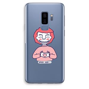CaseCompany Hartje: Samsung Galaxy S9 Plus Transparant Hoesje
