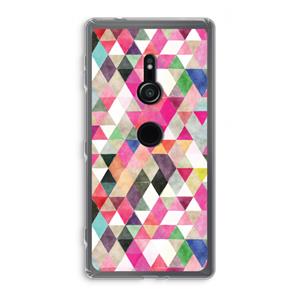 CaseCompany Gekleurde driehoekjes: Sony Xperia XZ2 Transparant Hoesje