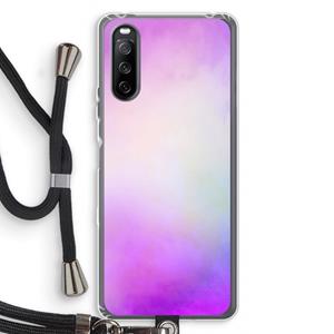 CaseCompany Clouds pastel: Sony Sony Xperia 10 III Transparant Hoesje met koord