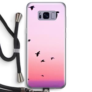 CaseCompany Fly away: Samsung Galaxy S8 Transparant Hoesje met koord