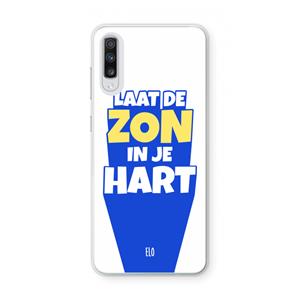CaseCompany Laat de zon in je hart: Samsung Galaxy A70 Transparant Hoesje