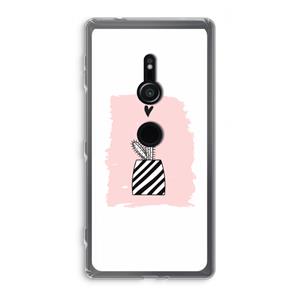 CaseCompany Zwart-wit cactus: Sony Xperia XZ2 Transparant Hoesje
