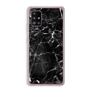 CaseCompany Zwart Marmer 2: Samsung Galaxy A51 5G Transparant Hoesje