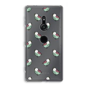 CaseCompany Vogeltjes: Sony Xperia XZ2 Transparant Hoesje