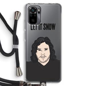 CaseCompany Let It Snow: Xiaomi Redmi Note 10 Pro Transparant Hoesje met koord
