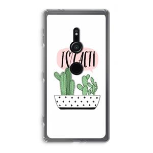 CaseCompany I love cacti: Sony Xperia XZ2 Transparant Hoesje