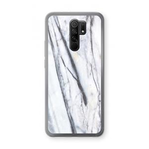 CaseCompany Gestreepte marmer: Xiaomi Redmi 9 Transparant Hoesje