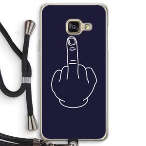CaseCompany F**k U: Samsung Galaxy A3 (2016) Transparant Hoesje met koord