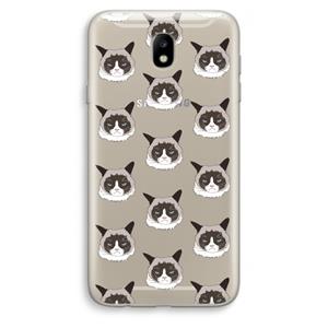 CaseCompany It's a Purrr Case: Samsung Galaxy J7 (2017) Transparant Hoesje