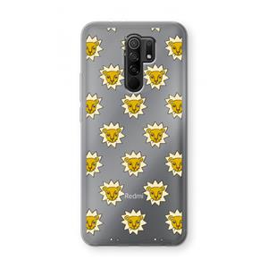 CaseCompany Leeuwenkoppen: Xiaomi Redmi 9 Transparant Hoesje