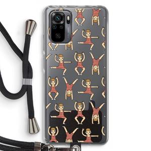 CaseCompany Gymboys: Xiaomi Redmi Note 10 Pro Transparant Hoesje met koord