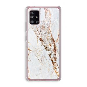 CaseCompany Goud marmer: Samsung Galaxy A51 5G Transparant Hoesje