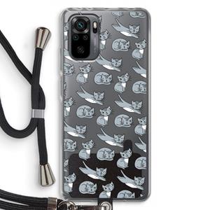 CaseCompany Poezen: Xiaomi Redmi Note 10 Pro Transparant Hoesje met koord