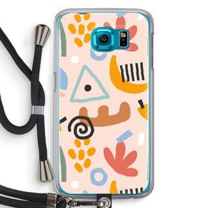 CaseCompany Abstract: Samsung Galaxy S6 Transparant Hoesje met koord