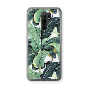 CaseCompany Bananenbladeren: Xiaomi Redmi 9 Transparant Hoesje