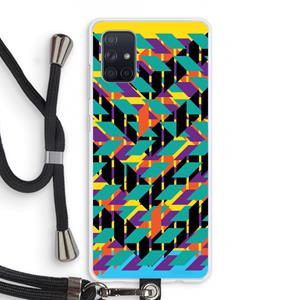 CaseCompany Skew Bee 1: Samsung Galaxy A71 Transparant Hoesje met koord
