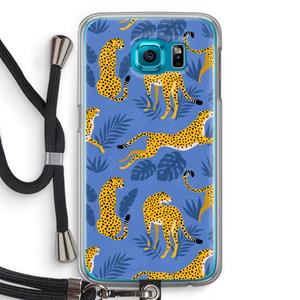 CaseCompany Luipaard: Samsung Galaxy S6 Transparant Hoesje met koord