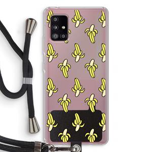 CaseCompany Bananas: Samsung Galaxy A51 5G Transparant Hoesje met koord