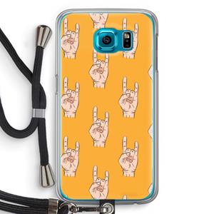 CaseCompany Rock: Samsung Galaxy S6 Transparant Hoesje met koord
