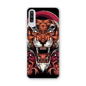 CaseCompany Tiger and Rattlesnakes: Samsung Galaxy A70 Transparant Hoesje