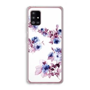 CaseCompany Waterverf bloemen: Samsung Galaxy A51 5G Transparant Hoesje