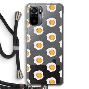 CaseCompany Bacon to my eggs #1: Xiaomi Redmi Note 10 Pro Transparant Hoesje met koord