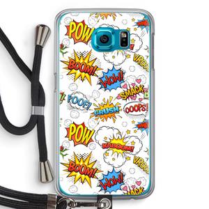 CaseCompany Pow Smack: Samsung Galaxy S6 Transparant Hoesje met koord