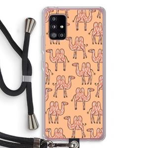 CaseCompany Kameel: Samsung Galaxy A51 5G Transparant Hoesje met koord